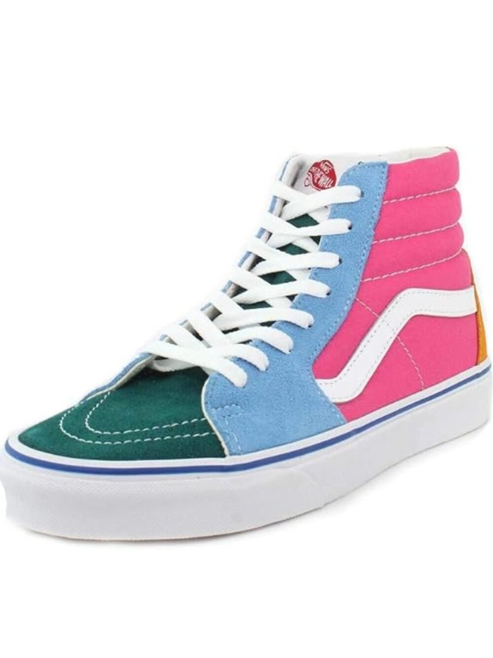 Vans Sk8-Hi Multicolor Suede & Canvas High Top Skate Shoes – Women's 7 / Men's 5